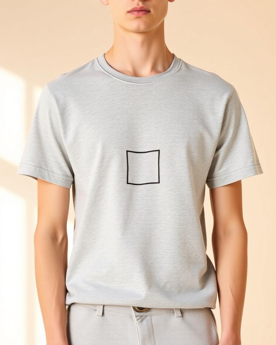 Mono Statement Tee in Fog Grey